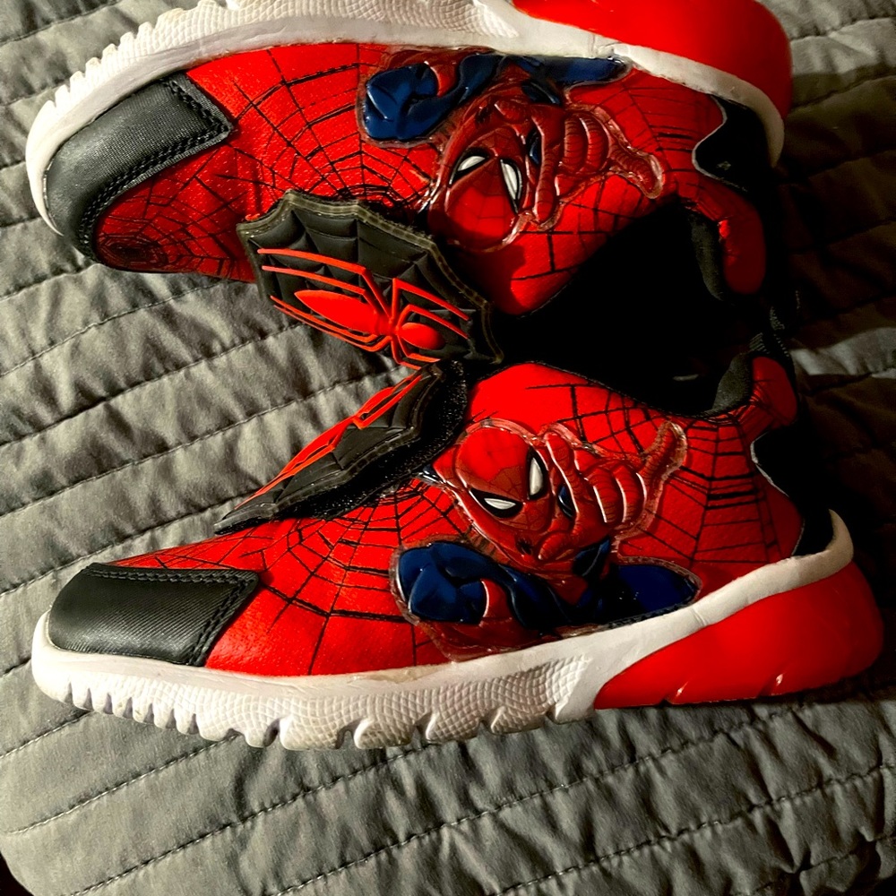 Spider man Velcro light up sneakers.